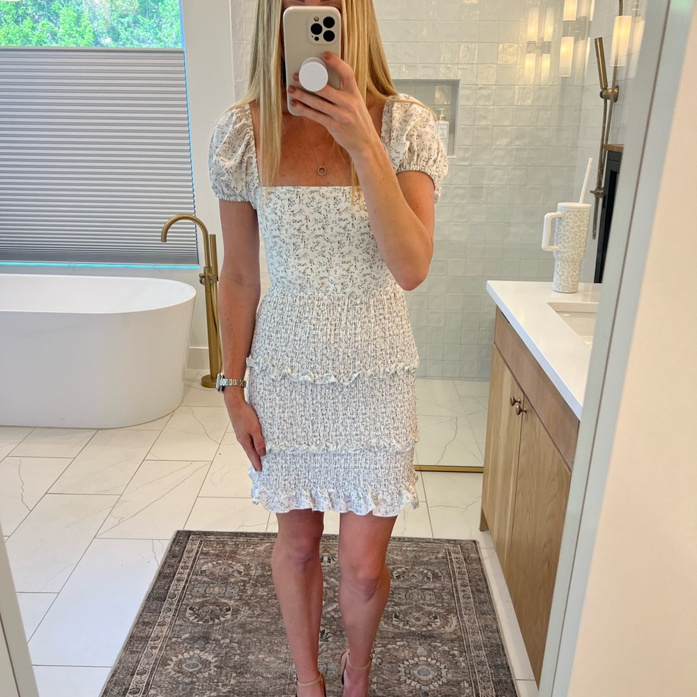 White Floral Dress